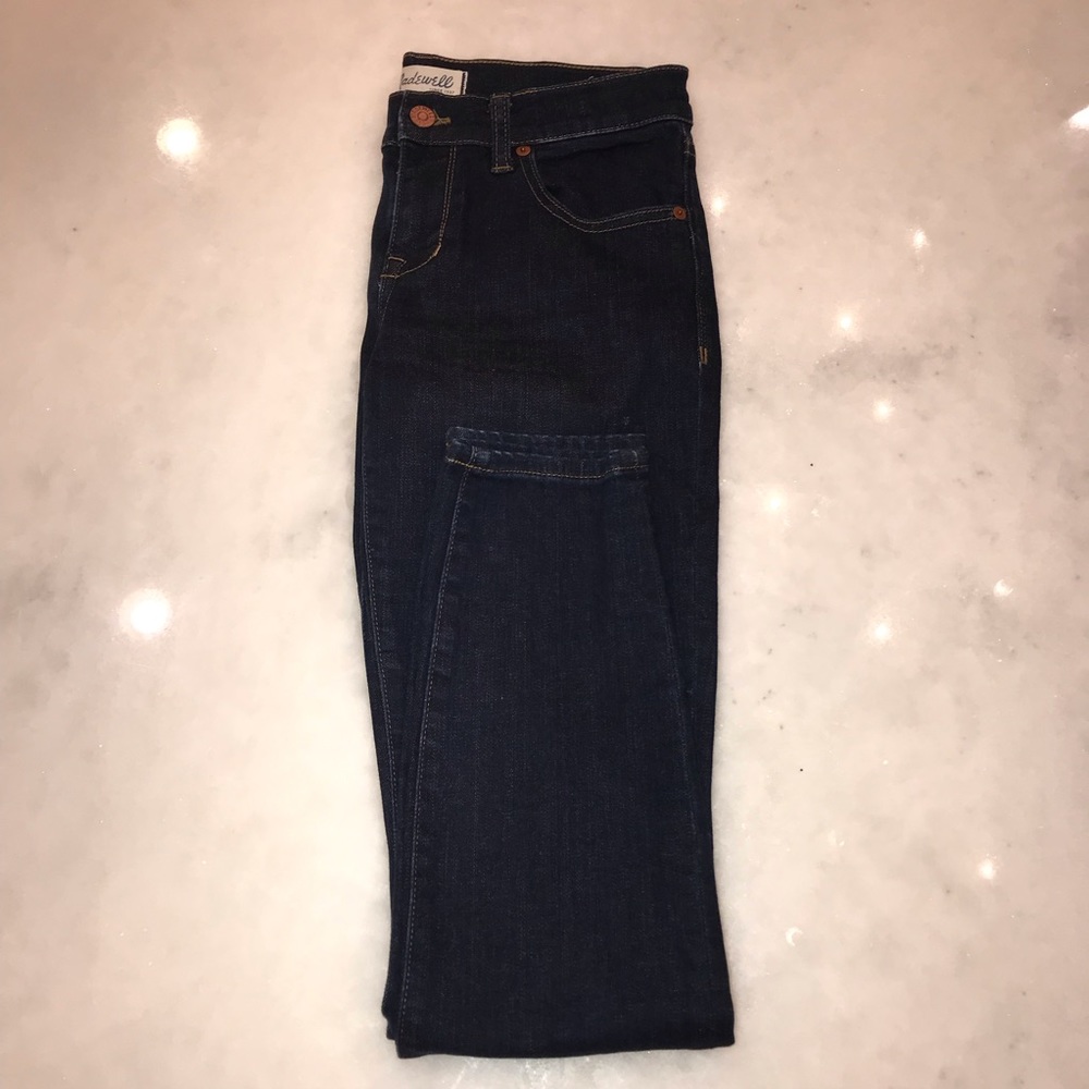 Madewell blue jeans.